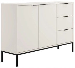 Komoda Austin 150 cm bílá/černá