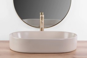 Rea Nadia, umývadlo na dosku 610x385x120 mm, béžová matná, REA-U9661