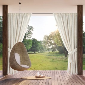 ZÁHRADNÝ VODEODOLNÝ ZÁVES NA PÁSKE GARDEN 155X200 CM LISTY