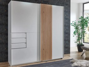 Šatníková skriňa Coburg, 180 cm, biela/dub artisan