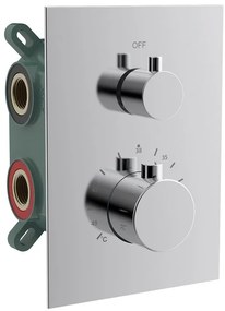 Sapho Sapho, KIMURA podomietková sprchová termostatická batéria, box, 2 výstupy, chróm, KU682