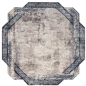 Koberec TINE 75425B Vintage rám - sivý / granát