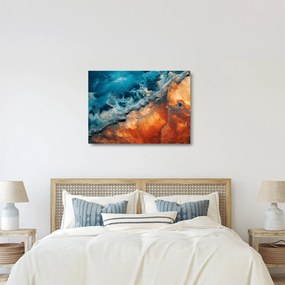 Sklenený obraz - Voda a oheň (70x50 cm)