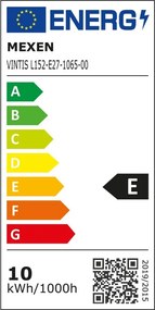Mexen Vintis, LED filamentová žiarovka E27, ST64, 10 W, studená biela 6500K, číra, L152-E27-1065-00