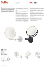 Redo 01-3087 -LED Stm. kosmetické zrkadielko SELFIE LED/7W/230V 3000/4000/6000K biela