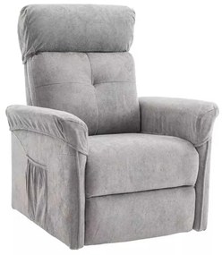 LuxuryForm DESIGN TV kreslo PEGAS s elektrickým polohovaním, masážou a výklopom - světle šedé