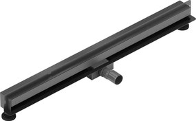 Mexen Flat Wall, sprchový žľab na stenu 2v1, 80 cm, brúsený grafit, 1E30080