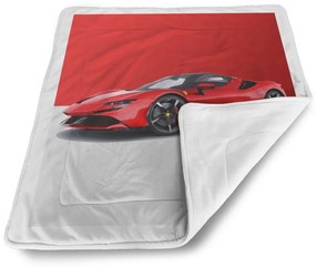 Sablio Deka pre bábätko Ferrari na červeno-bielej - 80x100 cm