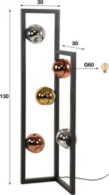 Stojaca lampa 74-52 Stellar 5L Multicolour Glass  - Komfort-nábytok