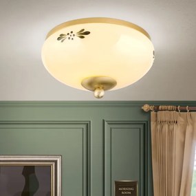 Orion DL 7-672 - Stropné svietidlo LANDHAUS 1xE27/60W/230V pr. 21 cm mosadz/béžová