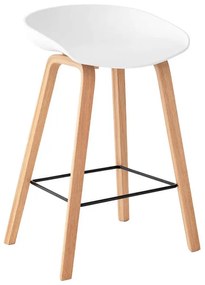 Barová stolička rieno 66 cm biela MUZZA