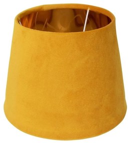 Zamatové medovo zlaté tienidlo so zlatým vnútrom Honey - Ø 30 * 21cm