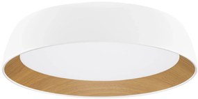 LED stmievateľné bielo-drevené moderné stropné svietidlo Sigi 45