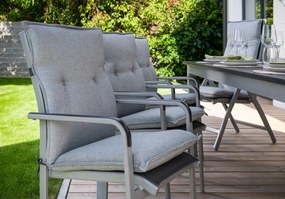 Doppler STAR 2025 nízky - polster na záhradnú stoličku a kreslo, bavlnená zmesová tkanina