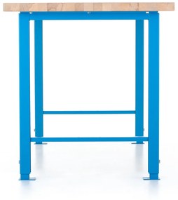 Výškovo nastaviteľný dielenský stôl Basic 120 x 80 cm, modrá