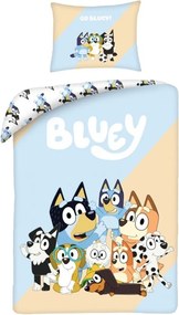 Bavlnené posteľné obliečky Bluey – motív Partia kamarátov - 100% bavlna - 70x90 cm + 140x200 cm