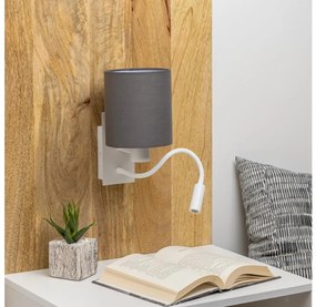 Brilagi - LED Nástenná lampa NUBILA 1xE27/25W/230V + LED/3W biela/antracit