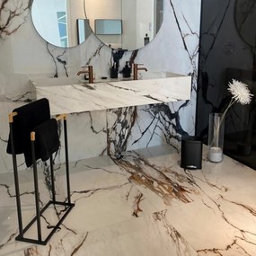 Spirella Stojan na 2 uteráky Chic 45 x 22 x 85 cm, čierna