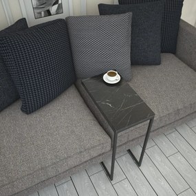 Rozkladací stôl Callen Black Marble