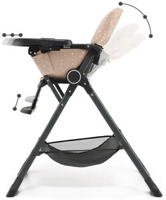 KINDERKRAFT - Detská jedálenská stolička FOLDEE ružová