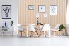 Drevený akustický panel, 2400 x 600 mm, balenie 5 ks, dub