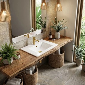 Rea Dafne 75 umývadlo, 76 x 47 cm, biela, REA-U0040