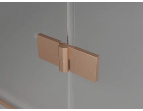 Mexen Lunar Duo, výklopný sprchový kút 105 x 70 cm, 8mm číre sklo, profil medená matná, 834-105L-070P-65-00
