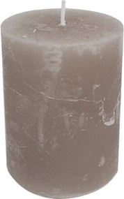 Tmavo hnedo šedá nevonná sviečka Taupe XXL valec - Ø 10 * 20cm