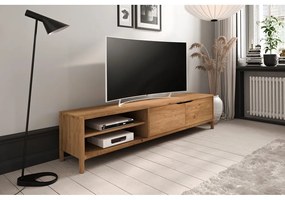 TV stolík z dubového dreva v prírodnej farbe 200x48 cm Twig – The Beds