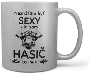 Hrnček Sexy hasič (strieborný) (Náplň hrnčeka: Žiadna)