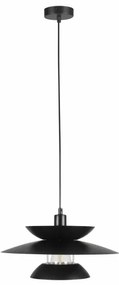 Luster na lanku BERIT 1xE27/20W/230V čierna