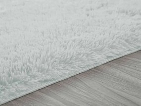 TZ Biely obdĺžnikový shaggy koberec Lana Rozmer: 140x200 cm
