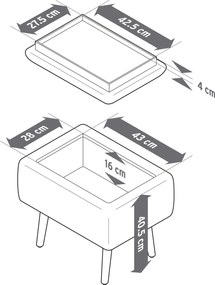 Taburetka s úložným priestorom