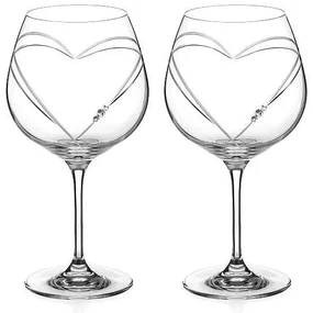 Diamante Swarovski Poháre Hearts 640 ml, 2 ks