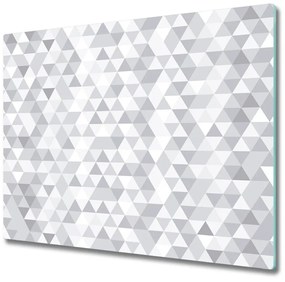 Sklenená doska na krájanie Šedé trojuholníky 60x52 cm