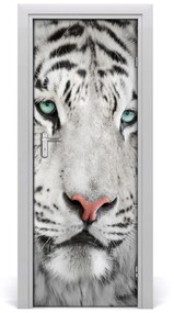 Samolepiace fototapety na dvere biely tiger 85x205 cm