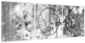 Obraz - Romantická záhrada (s hodinami) (90x30 cm)