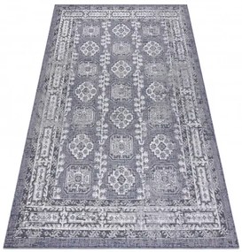 Dywany Łuszczów, Kusový koberec Sion Sisal Ornament 2832 blue/pink/ecru – na von aj na doma, 80x150, šedá, chodba / predsieň