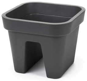 PLASTOVÝ KVETINÁČ LYS 24X29X29 CM ANTRACITOVÁ