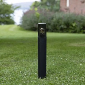 Brilliant - Vonkajšia lampa MINOU 1xE27/10W/230V 60 cm IP44 čierna/dymová