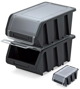 Úložný box uzatvárateľný 49 × 29,8 × 21 cm, čierna