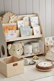 Drevená polica na knihy a hračky bez boxu