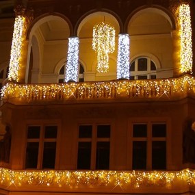 DECOLED LED svetlá vo forme rampúchov, FLASH, 3 × 0,5 m, teplá biela, 114 diód, IP67