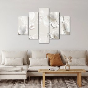 Obraz - Tulipány medzi bublinami (150x105 cm)
