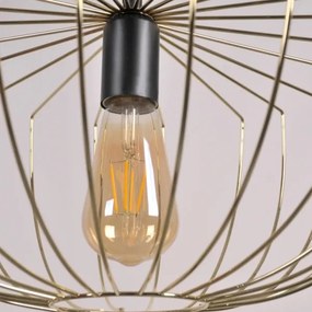 Luster na lanku JASMINA 1xE27/20W/230V pr. 40 cm zlatá