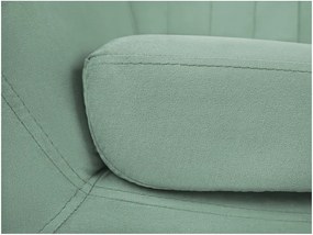 Mentolovozelené zamatové kreslo Mazzini Sofas Sardaigne
