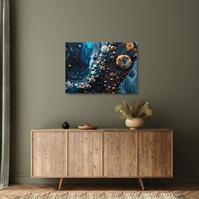 Sklenený obraz - Atramentové kvapky (70x50 cm)