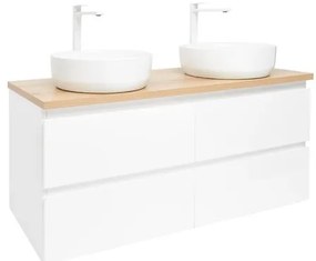 Kúpeľňová skrinka s umývadlom SAT B-Way 119x50x45 cm biely lesk BWAY2120WDOAKU2B, 1 ks