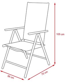 Set záhradného nábytku 8-dielny Avenberg HARMONY čierno-sivá