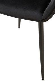 Jedálenská stolička Vessa - zamat - čierna